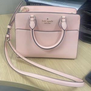 Light pink Kate spade Madison Saffiano Leather Small Satchel
